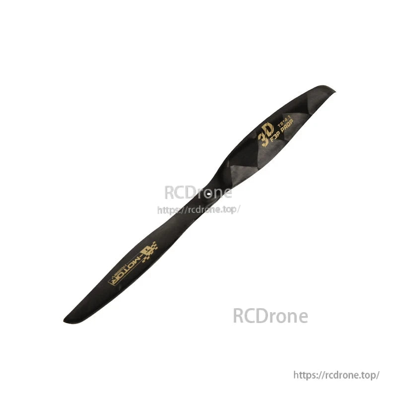 T-Motor T8X4.1 Carbon Propeller, T-Motor T8X4.1 black carbon fiber drone propeller blade with gold logo lettering