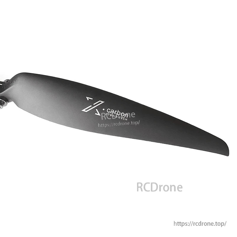 T-Motor TF16X8 Fixed-Wing Folding Propeller, Black carbon folding propeller blade for T-Motor TF16X8 fixed-wing setup, with carbon marking on the blade