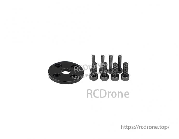 T-Motor motor mounting plate with a set of black socket-head screws for installation