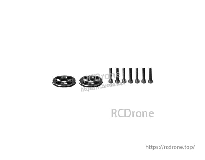 T-Motor VZ34x13 propeller flange mount plate with matching black mounting screws set