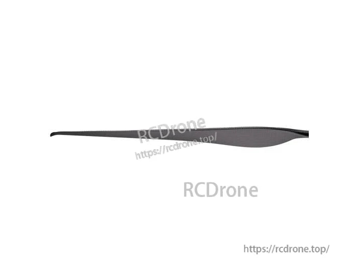 Side profile of T-Motor VZ45x18 carbon fiber VTOL propeller blade with matte finish and tapered airfoil