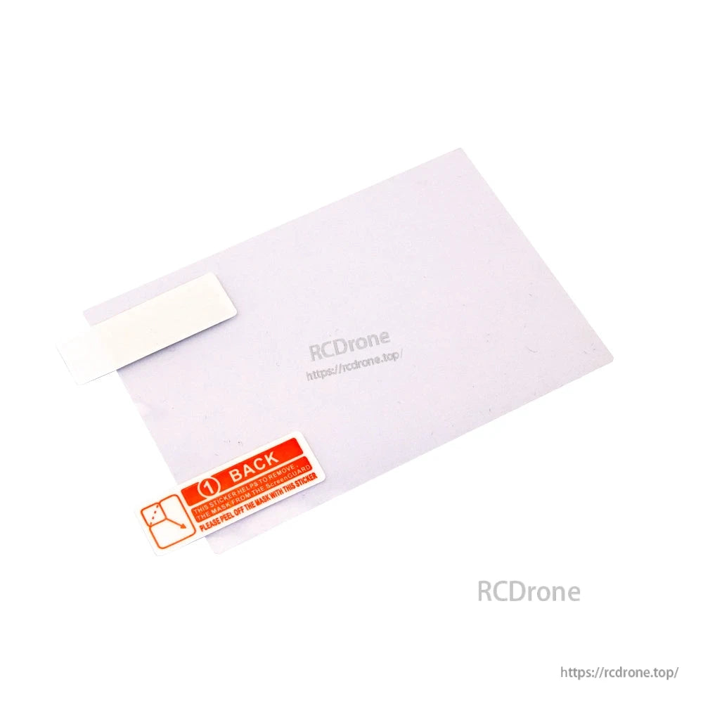 TX15 Screen protector film sheet with BACK label and pull tab for installation