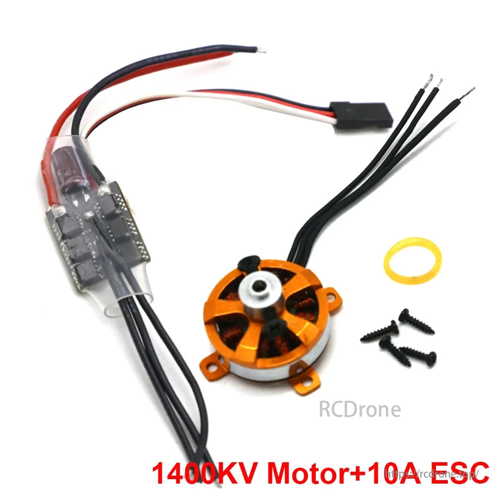 XXD A2205 1400KV / 1600KV Micro Brushless Motor, Micro brushless motor with mount and 10A ESC for RC aircraft.