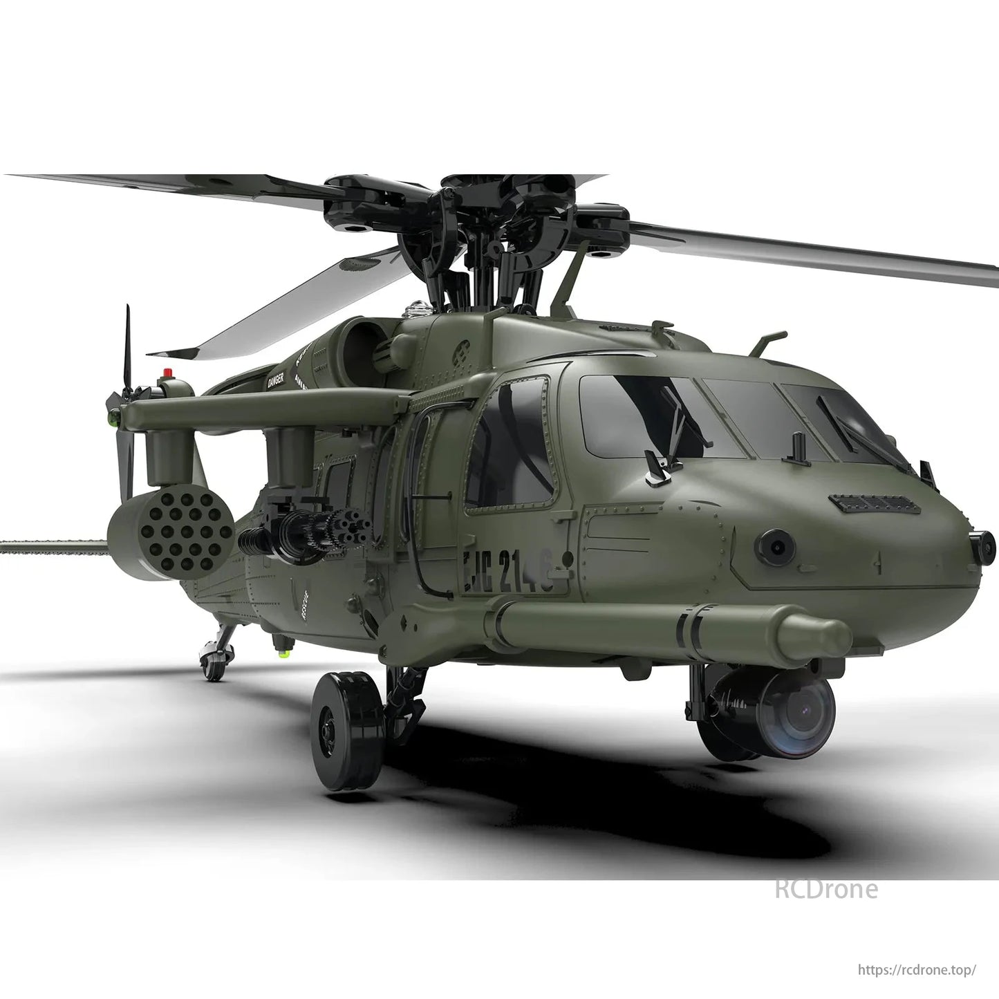 YuXiang F09V UH-60 Black Hawk 3D RC Helicopter, RTF, olive green, features detailed rotors and landing gear.