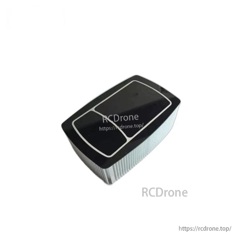 Angled top view of TOFCAM660 depth camera body with RCDrone watermark on white background
