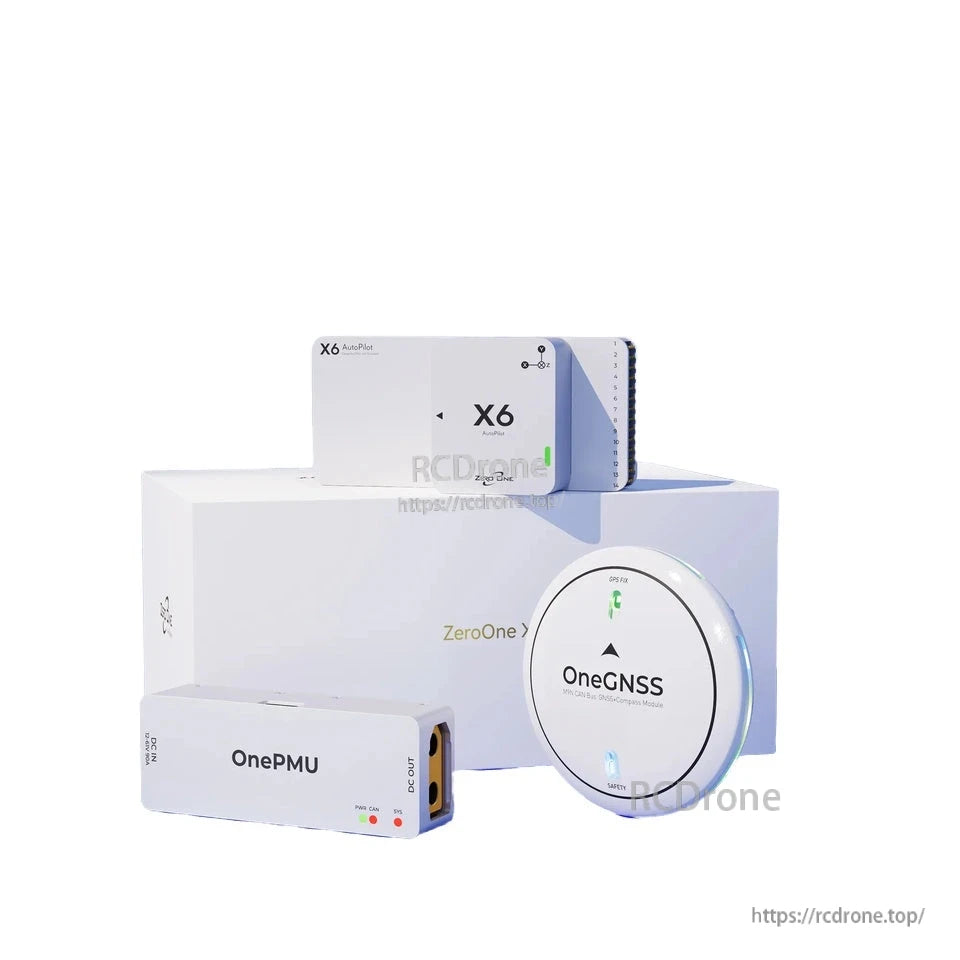 ZeroOne X6 AutoPilot Flight Controller, ZeroOne X6 Flight Controller, ZeroOne X6 autopilot with OneGNSS and OnePMU modules for multirotor drone flight control.