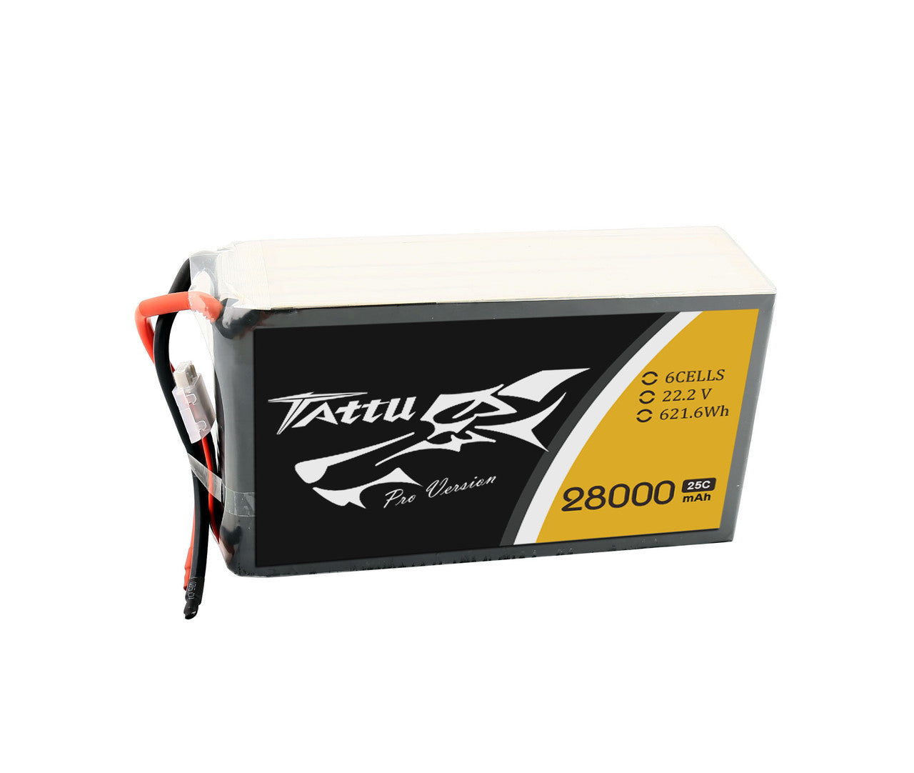 Tattu 28000mAh 6s 25C 22.2V Lipo Battery Pack With AS150 +XT150 Plug