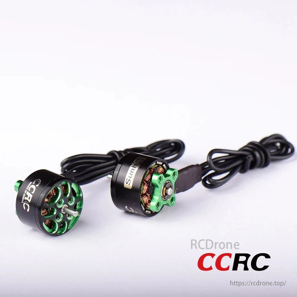 CCRC Sunhey S1106 brushless motor for 2.5-3 inch FPV drones, with 4500KV and 6500KV options.