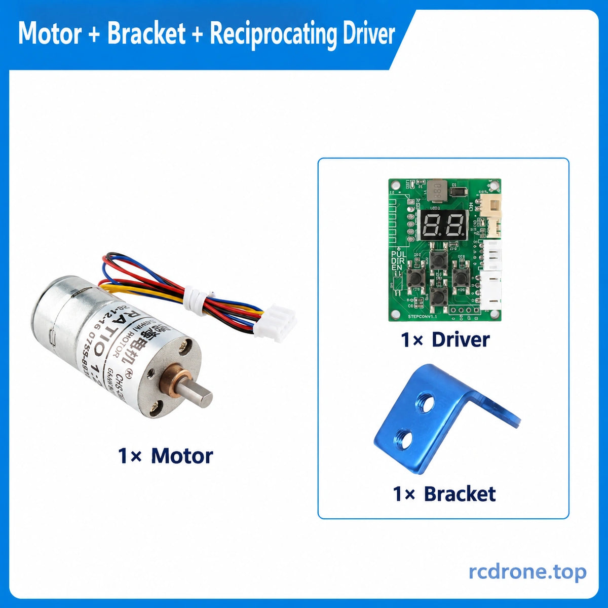 CHS-GM20-20BY motor, bracket and reciprocating driver package