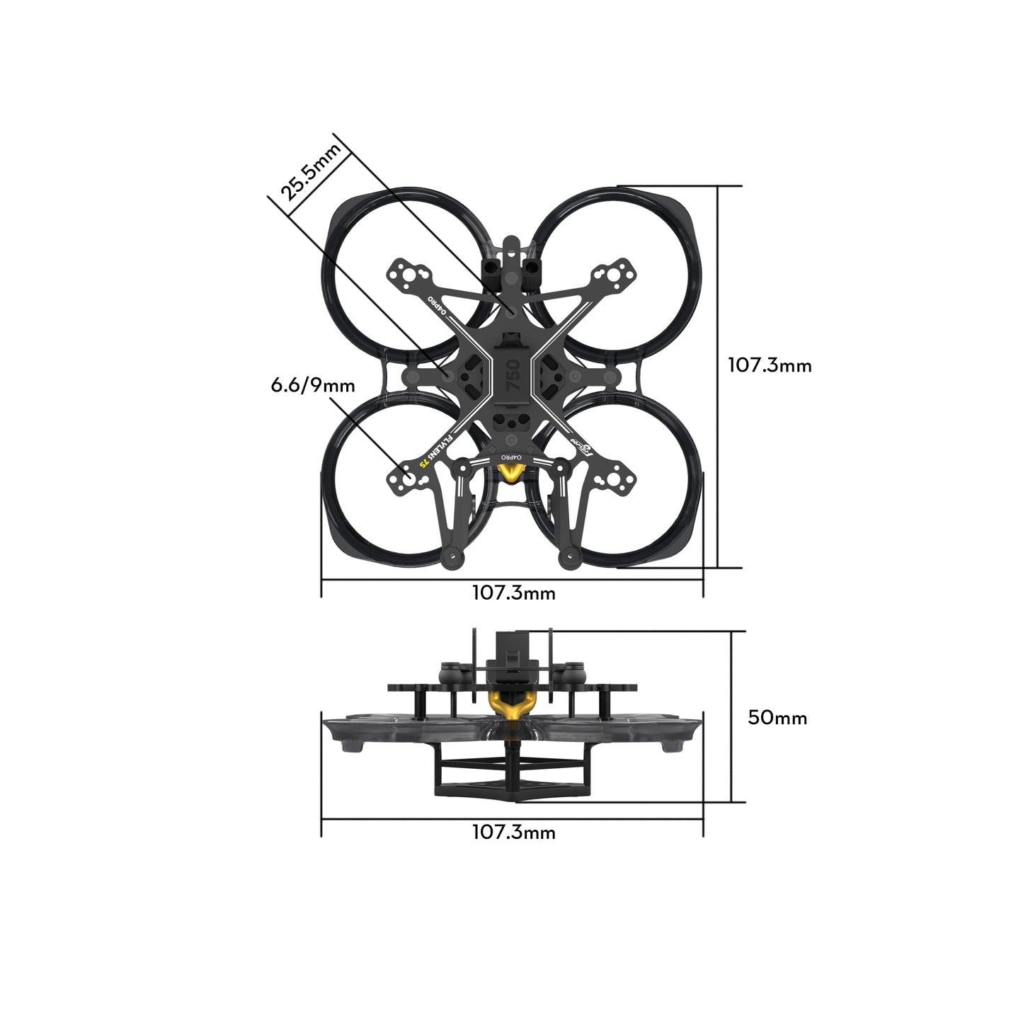 Flywoo FlyLens 75 Kit de cadre O3 \ O4 \ O4pro