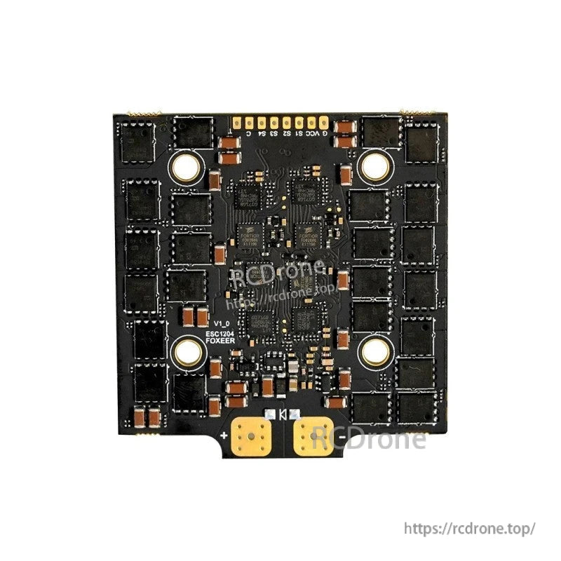 Foxeer ESC1204 V1.0 is a 4-in-1, 82A, F4 BLHeli32 ESC supporting 4-8S batteries with telemetry.