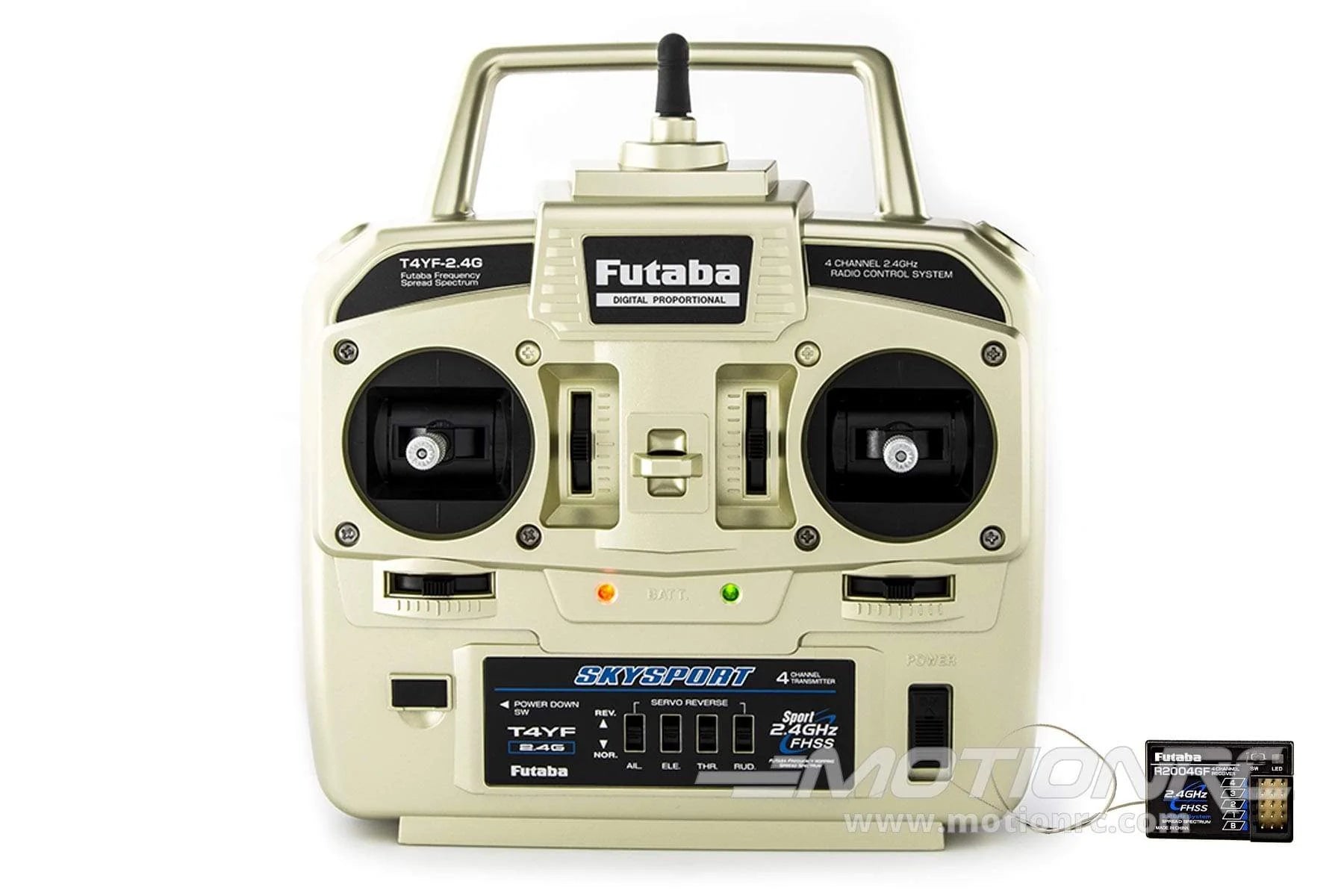 Futaba 4YF 2.4G 4CH FHSS Transmitter with R2004GF Receiver – RCDrone Futaba 4YF 2.4G 4CH FHSS Transmitter with R2004GF Receiver – RCDrone