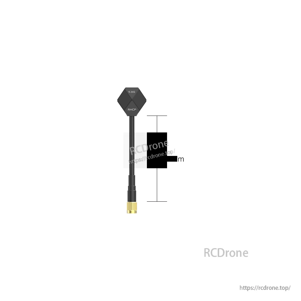 iFlight Albatross V2.1 5.8GHz 90mm FPV Antenna, iFlight Albatross V2.1 5.8GHz FPV antenna with RHCP head and long 90mm black coax lead