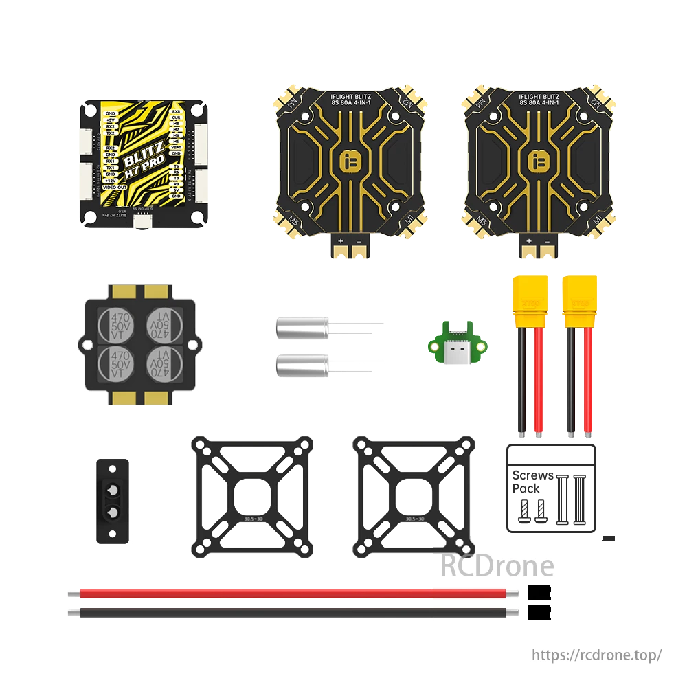 iFlight BLITZ H7 Pro FC & E80 4-IN-1 80A ESC Combo (6S-12S, CNC Cover Optional, ArduPilot/BF/INAV Supported)