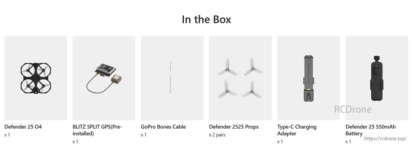 IFlight Defender25 O4 4S HD SUB-249G 2.5 इंच FPV ड्रोन DJI O4 एयर यूनिट प्रो, GPS मॉड्यूल के साथ