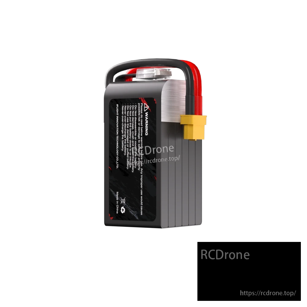 iFlight Fullsend 6S 1850mAh 150C LiPo Battery, iFlight Fullsend 6S 1850mAh LiPo battery pack with yellow XT60 connector, balance lead, and warning label