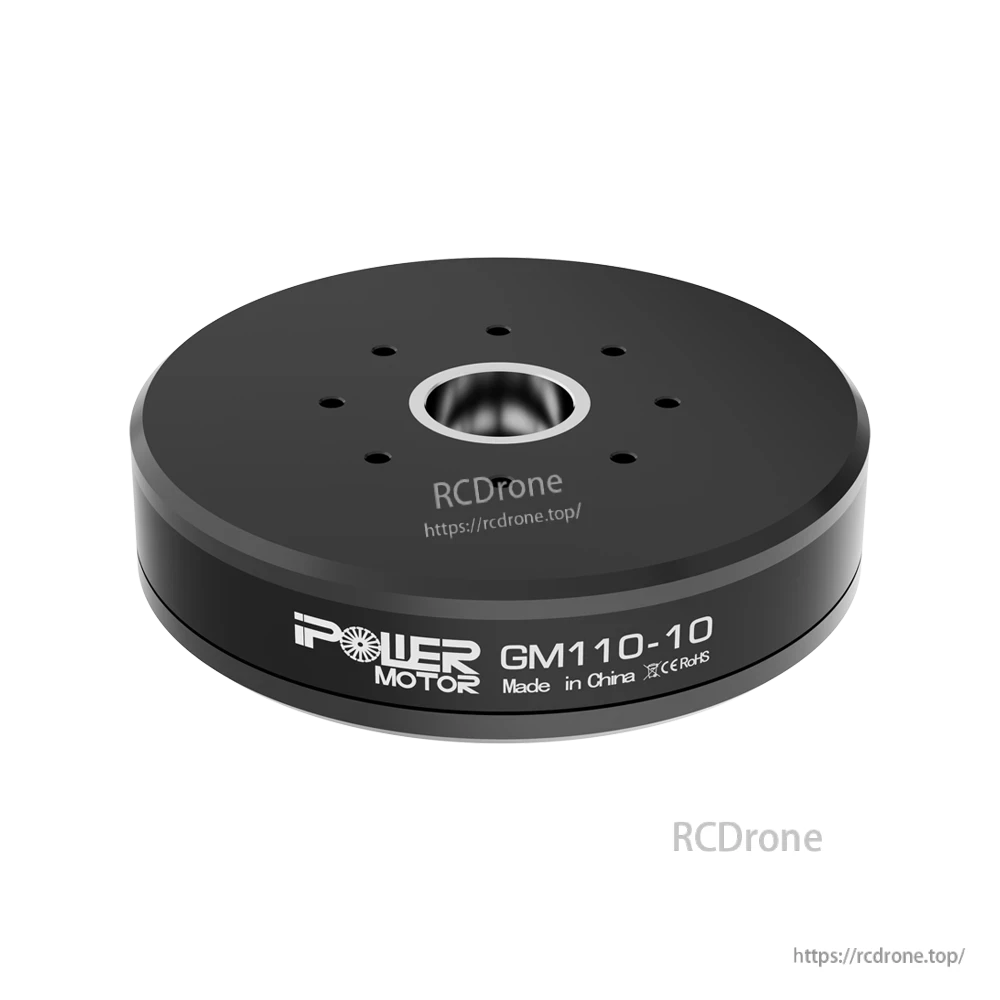 iPower GM110-10 brushless direct-drive gimbal motor with hollow center shaft and top mounting holes