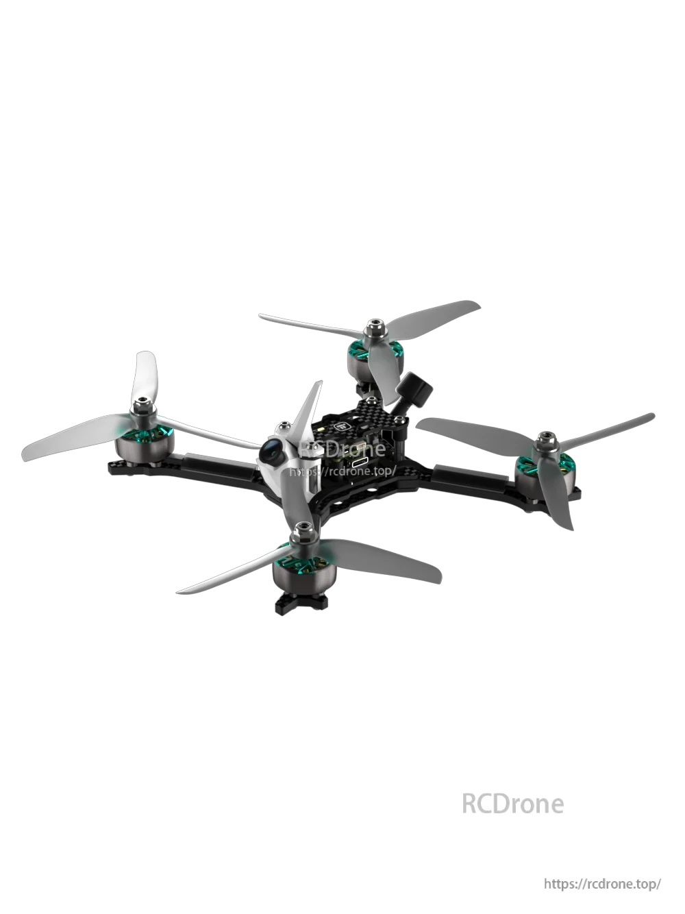 iFlight Mach R5 Ultra 6S Analog FPV, iFlight Mach R5 Ultra FPV quadcopter with carbon fiber frame, front camera, and four tri-blade propellers