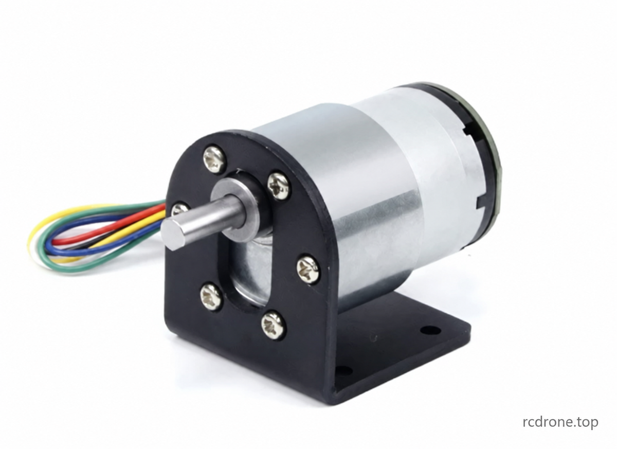 JGB37-520 encoder motor with optional mounting bracket, included only in bracket packages