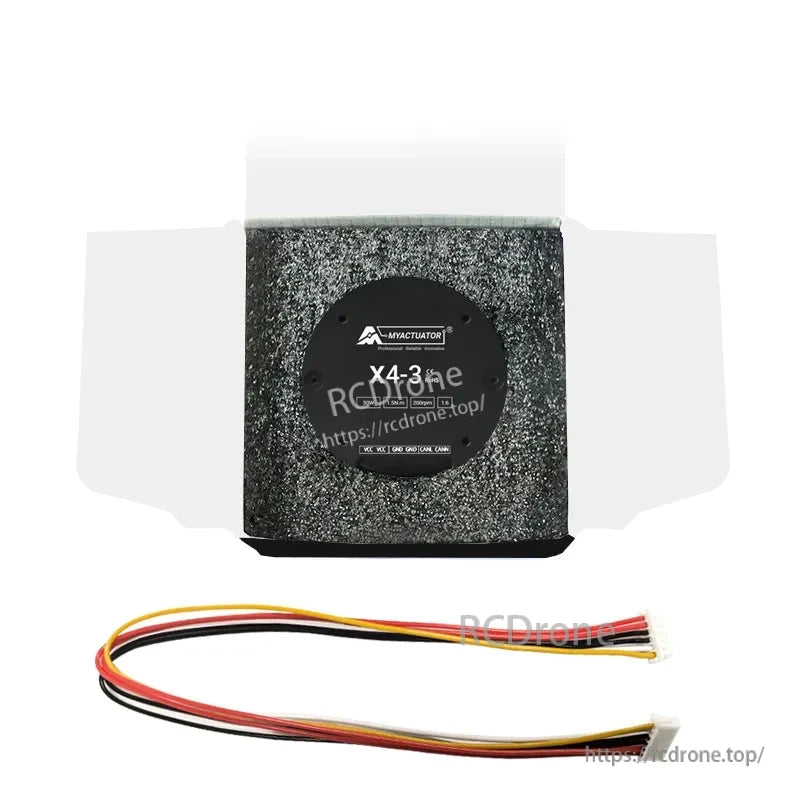 The MyActuator X4-3 is a 30W, 24V brushless DC motor with 1.5N·m torque, 200RPM speed, and CAN BUS/RS485 communication.
