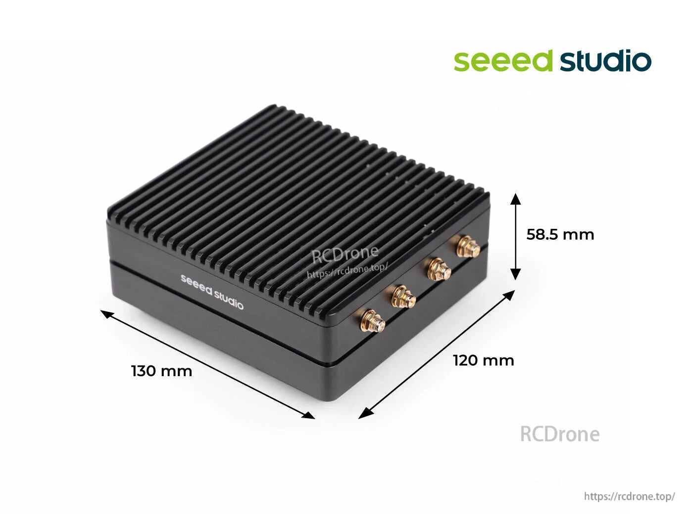 Compact edge AI computer with Jetson Orin Nano 4GB, 128GB SSD, HDMI, USB 3.2, and GbE for high-performance AI applications.