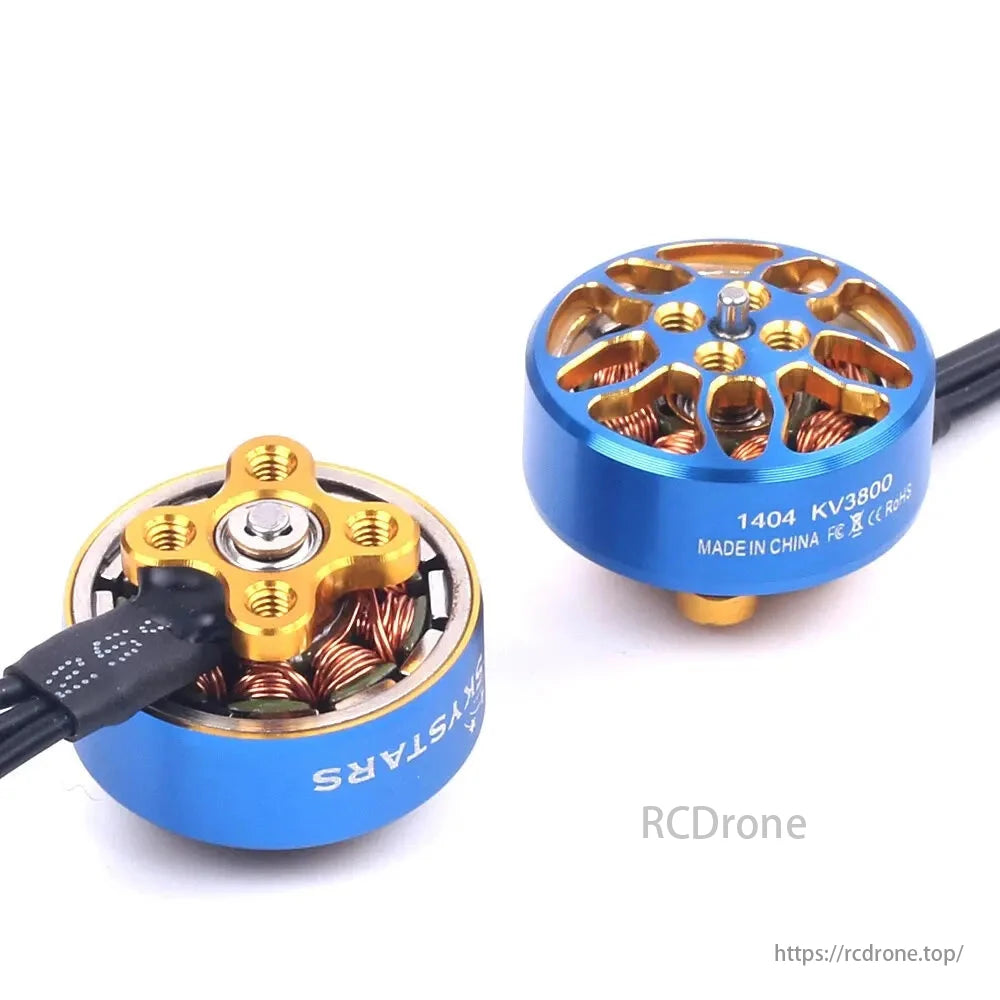 SKYSTARS 1404 KV3800 brushless motor, ideal for FPV racing toothpick drones, offers high performance and efficiency.