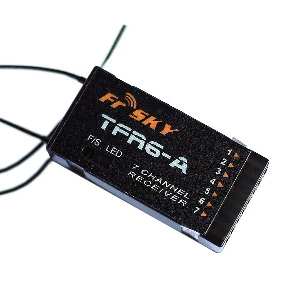 FrSky TFR6-A Receiver - 2.4G 7CH Futaba FASST Compatible (Horizontal Connectors)