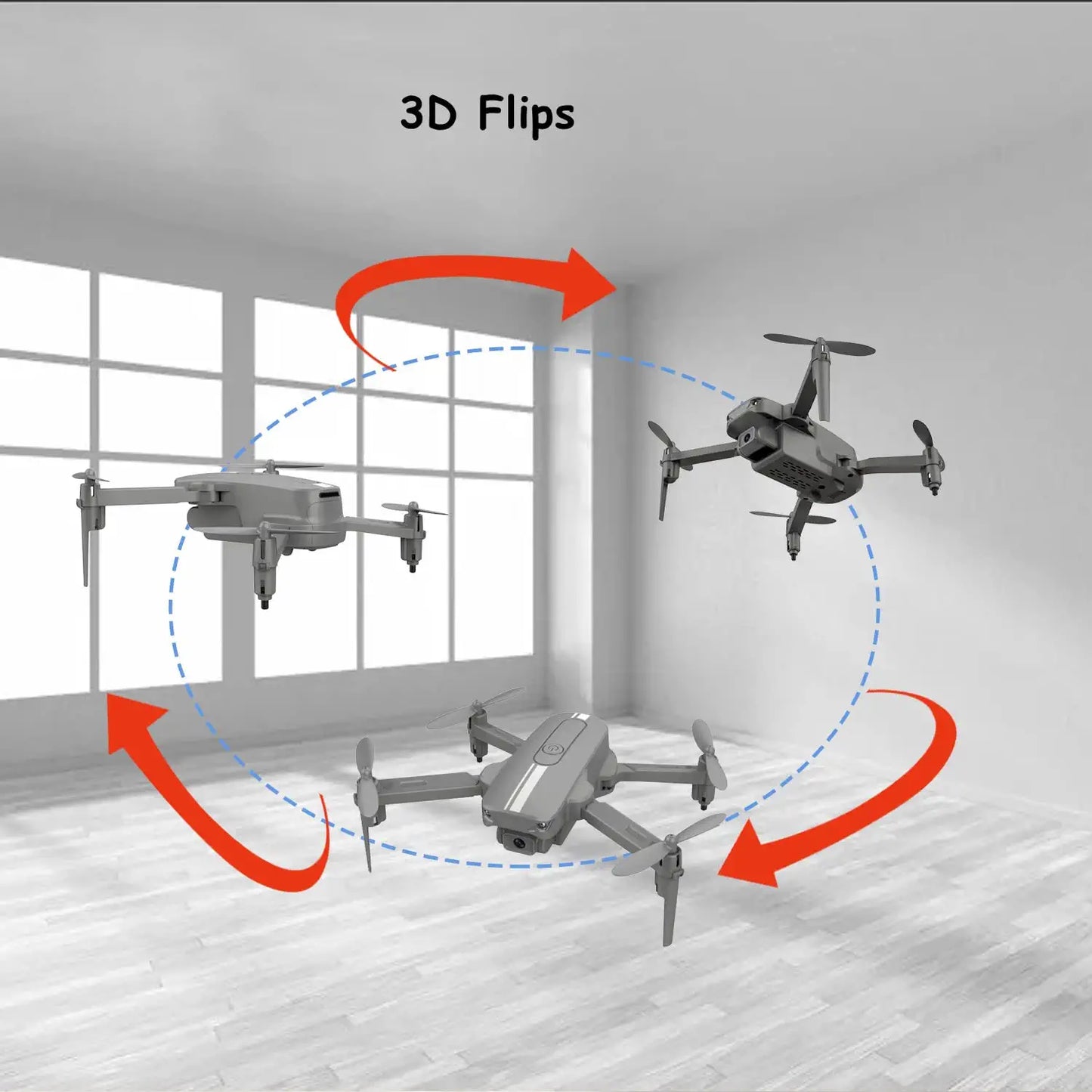 Zuhafa S17 Mini Drone - for Adults/Kids,720P HD FPV Camera,Altitude Hold, Headless Mode, One Key Start/Landing, Speed Adjustment, 3D Flips 2 Batteries, Remote Control Toys Gifts for Kids or Beginners - RCDrone