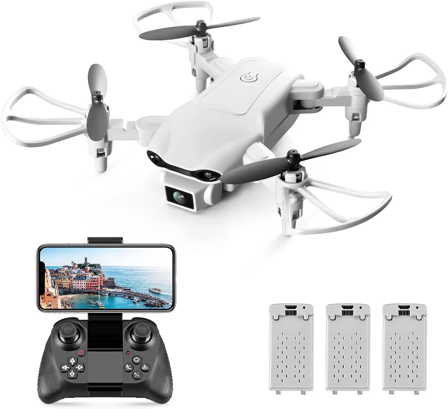 Drone avec caméra pour Adultes et Enfants avec caméra pour Enfants et  Adultes - Drone Pliable avec caméra pour Adultes et Enfants Mini Quadcopter
