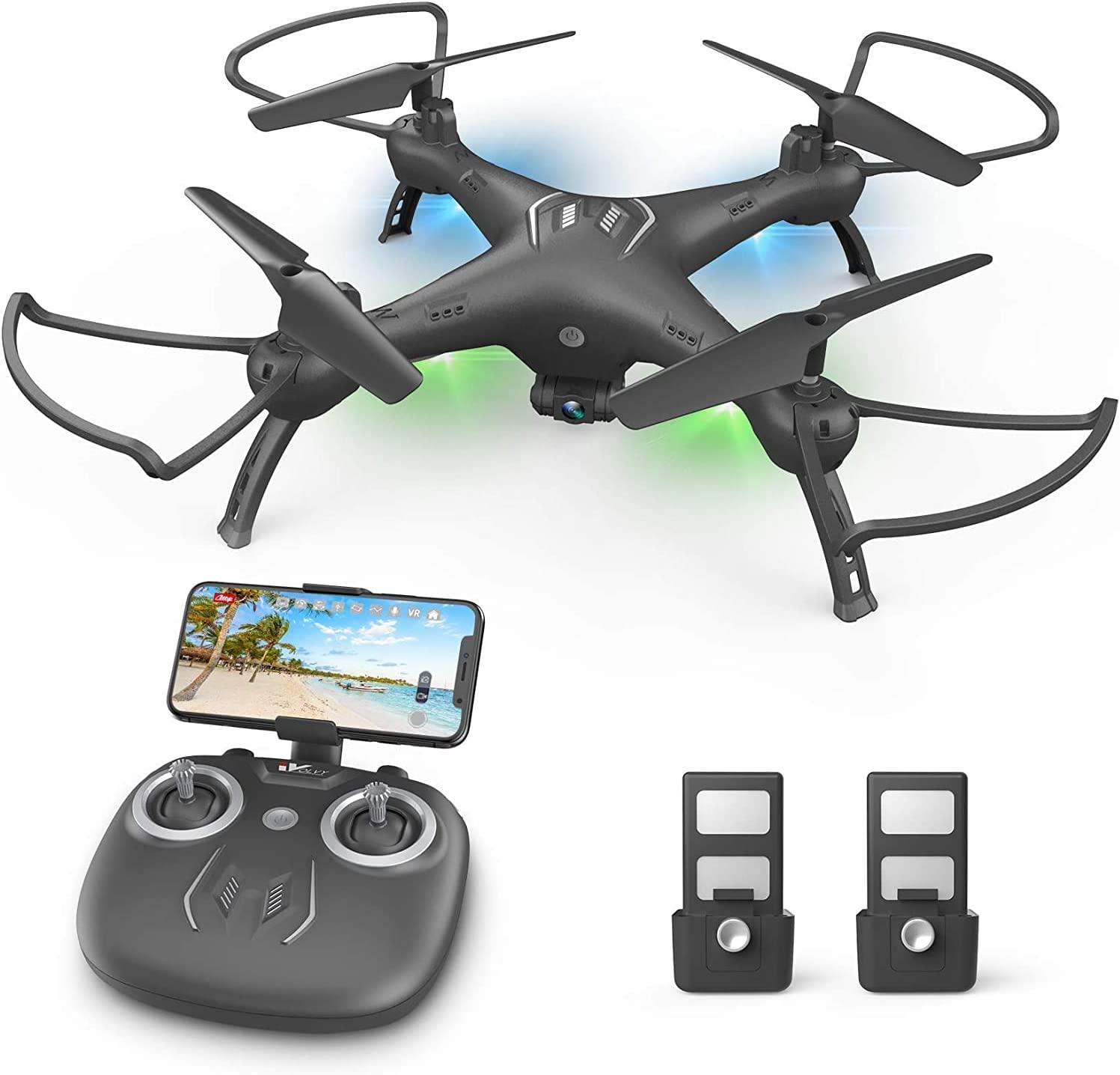 Drone avec Caméra 1080P HD FPV, Drone Enfant Avec Maintien d'Altitude,  Atterrissage à une Clé, Évitement des Obstacles, Mode sans Tête, Réglage de  la Vitesse, Retournements 3D, 2 Piles : : Jeux