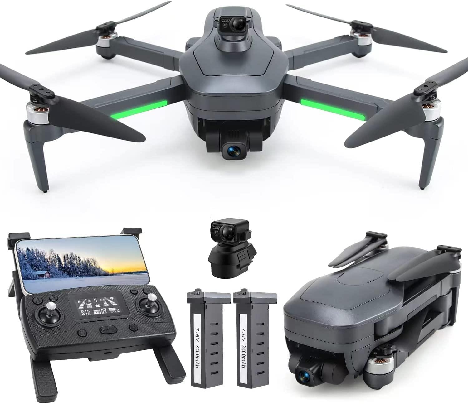 Drone Pro Dron GPS para evitar obstáculos con cámara 4K EIS para adultos  principiantes profesional plegable FPV RC Quadcopter con motor sin