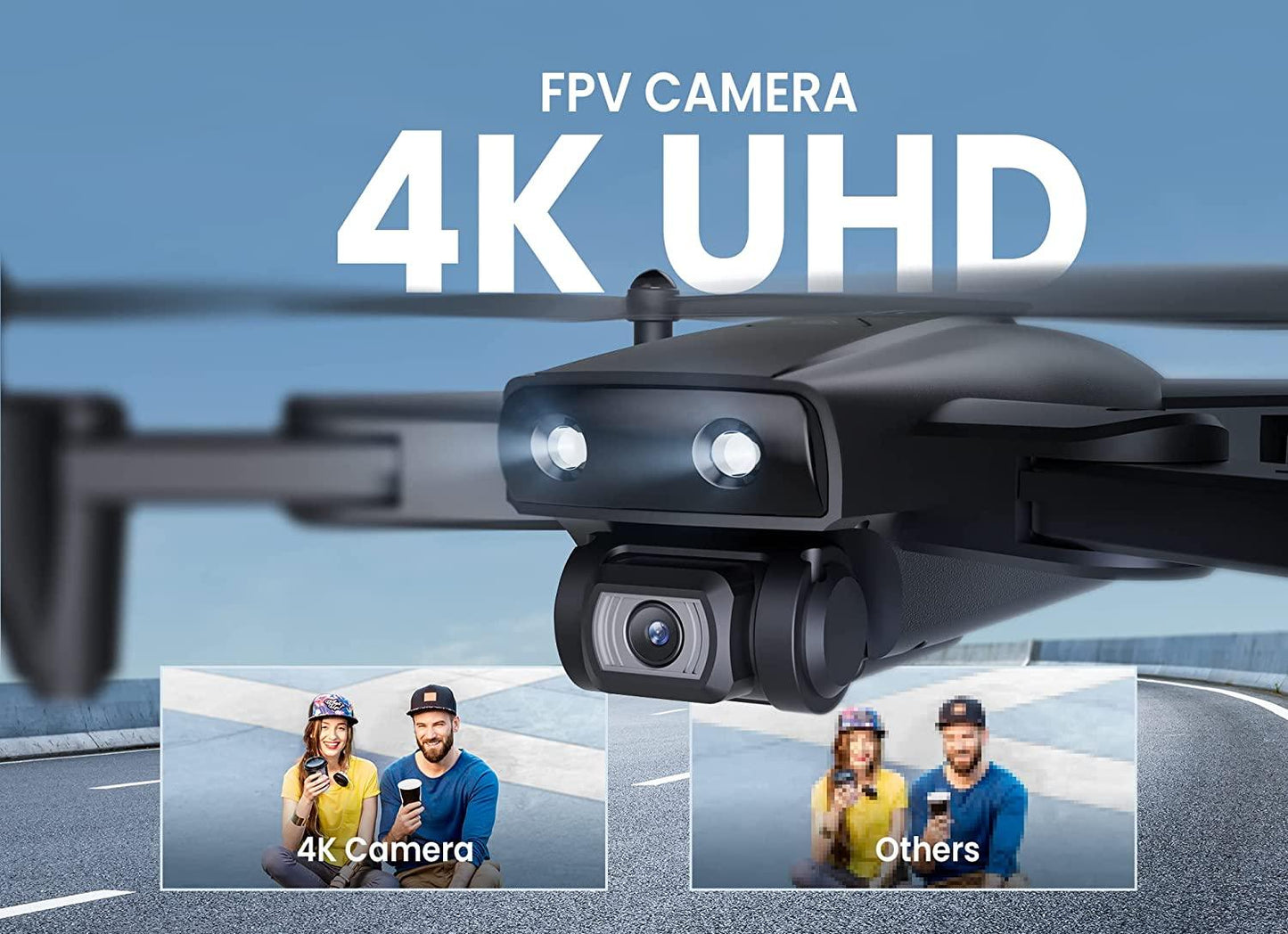 UranHub UG600 Drone - with Camera 4K HD UHD for Adults, GPS Foldable FPV RC Quadcopte for Beginners with 2 Batteries, Auto Return, Follow Me, Gesture Control, Point of Interest, Waypoints Professional Camera Drone - RCDrone