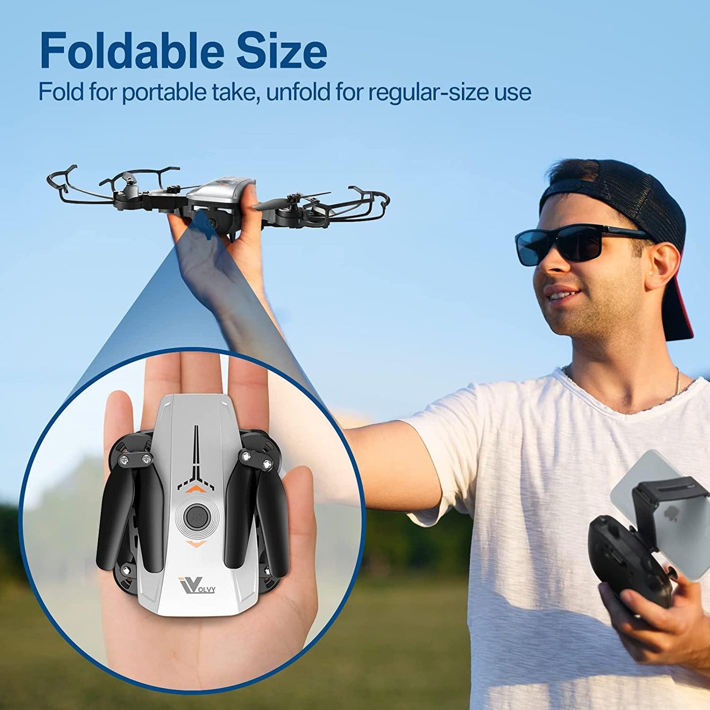 ATTOP X-Pack 3 Camera Drone - FPV Drone with Camera 1080P 164fts Range RC Drone with Voice/Gesture/Gravity Control Gift Ideas - RCDrone