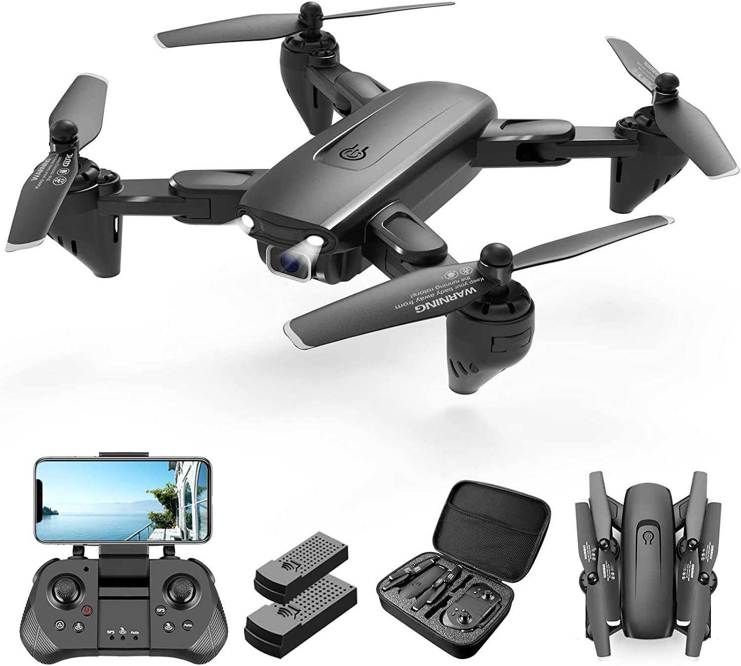 Drone with Camera for Adults, Mini Drone, Remote Control Foldable FPV Drone  with Brushless Motor, 3D Flips, Altitude Hold, Headless Mode, Video
