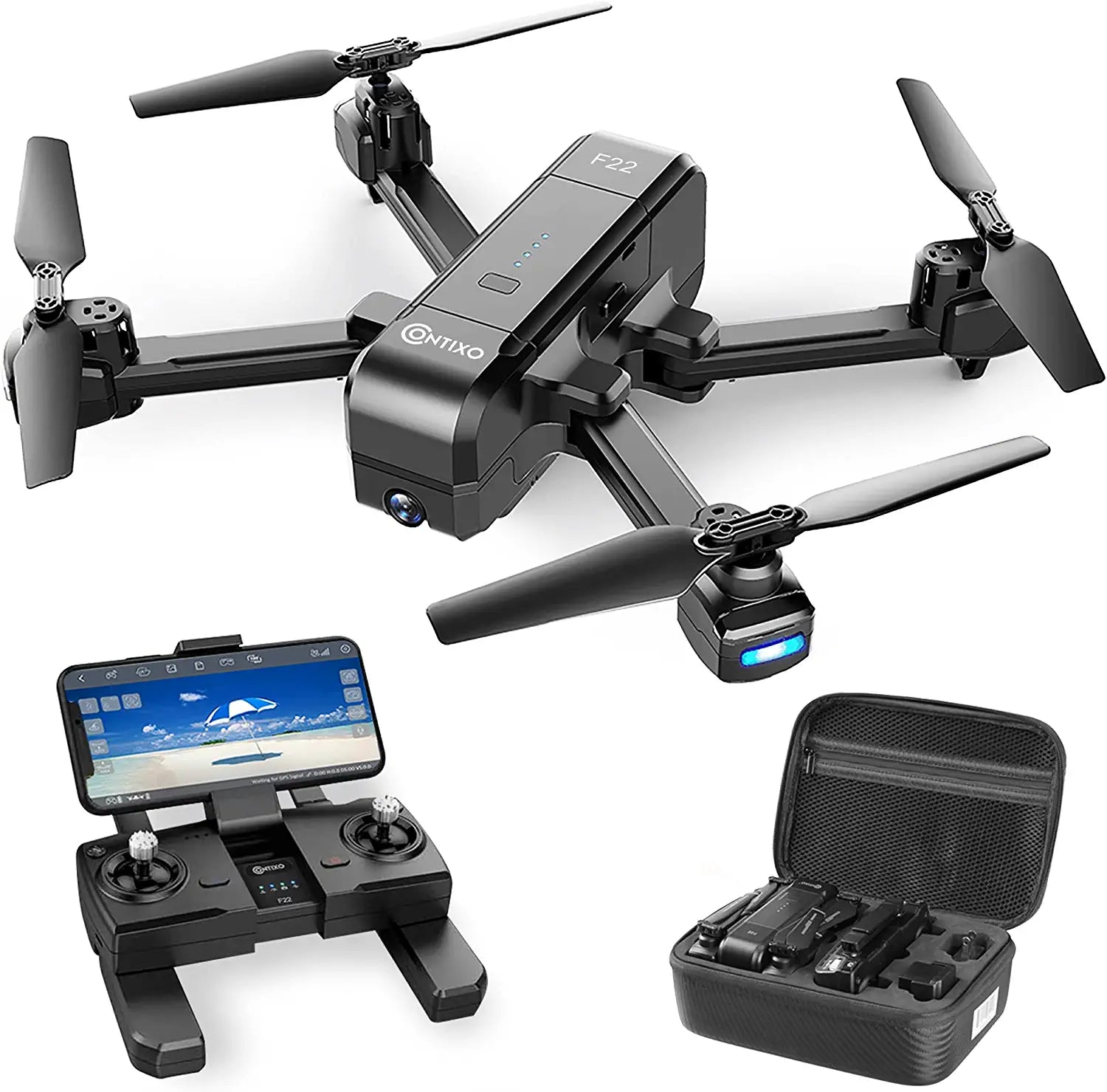 Contixo F24 Pro drones - with camera for adults 4K HD UHD Foldable RC –  RCDrone