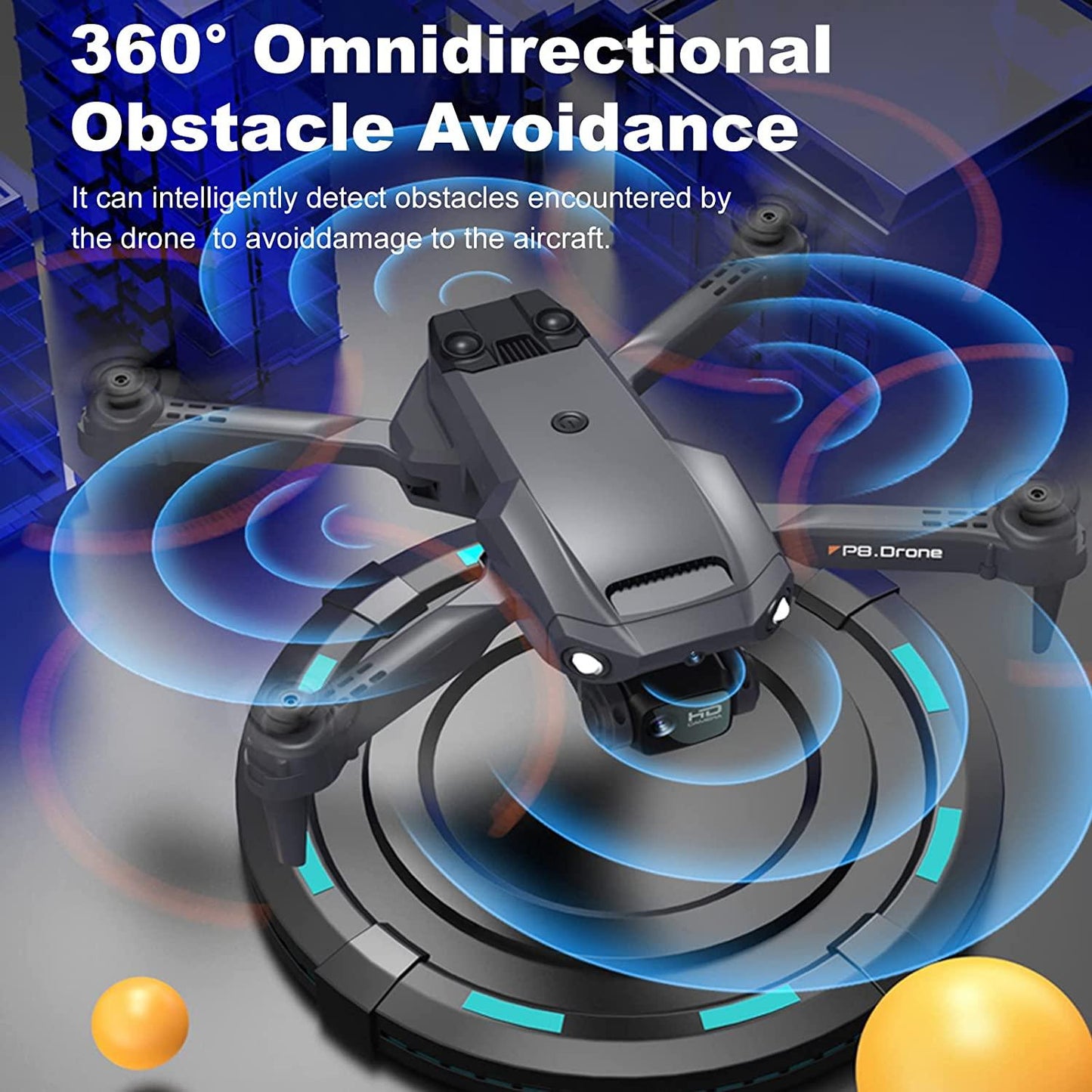 GoolRC Drone with Camera for Beginner - 4K Dual Camera RC Quadcopter with Function 4 Sided Obstacle Avoidance Waypoint Flight Gesture Control Storage Bag Package Drones for Kids 2 Battery - RCDrone