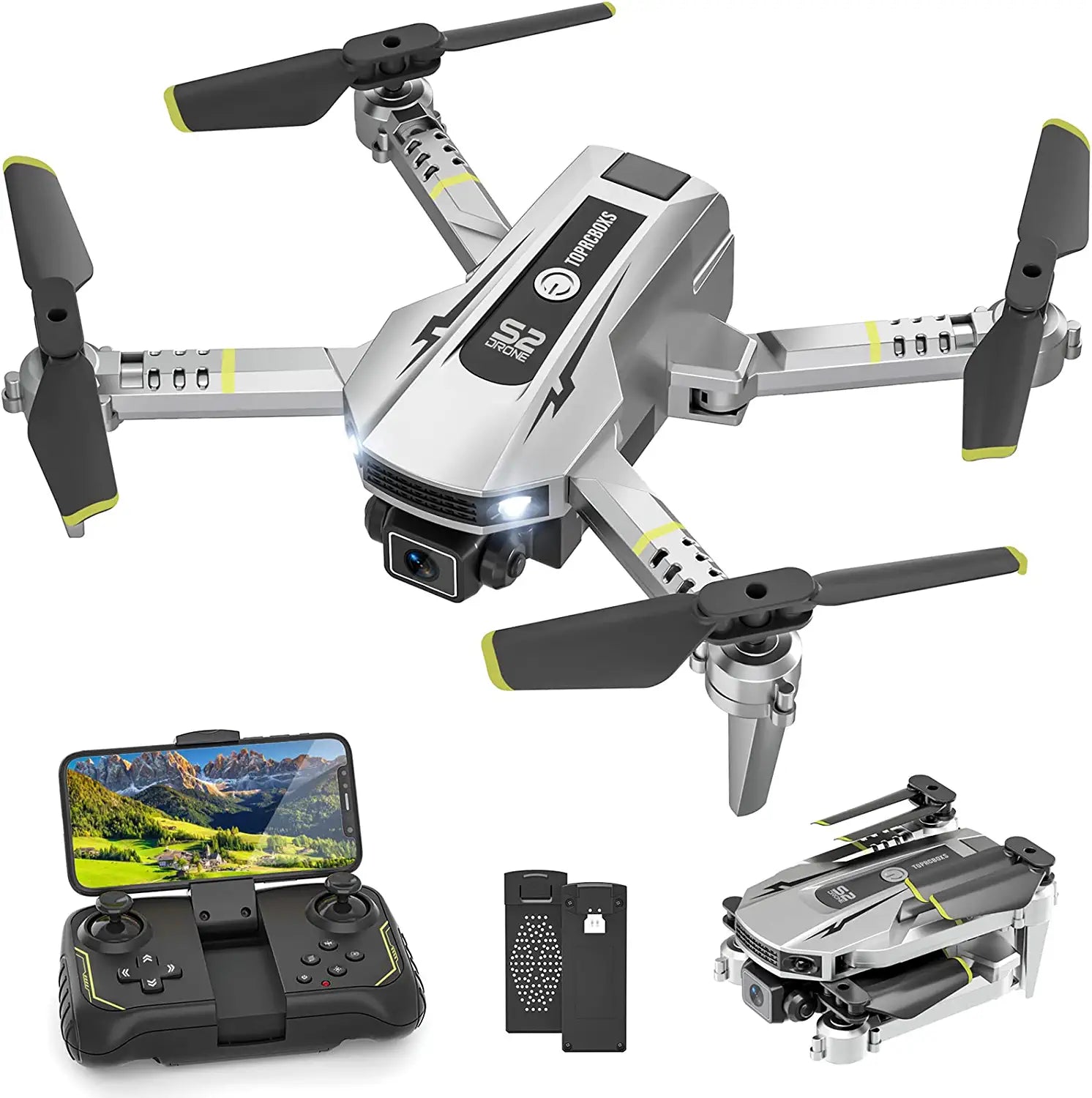 TOPRCBOXS S2 Mini Drone - para niños con cámara HD 1080P, FPV Quadcopt –  RCDrone