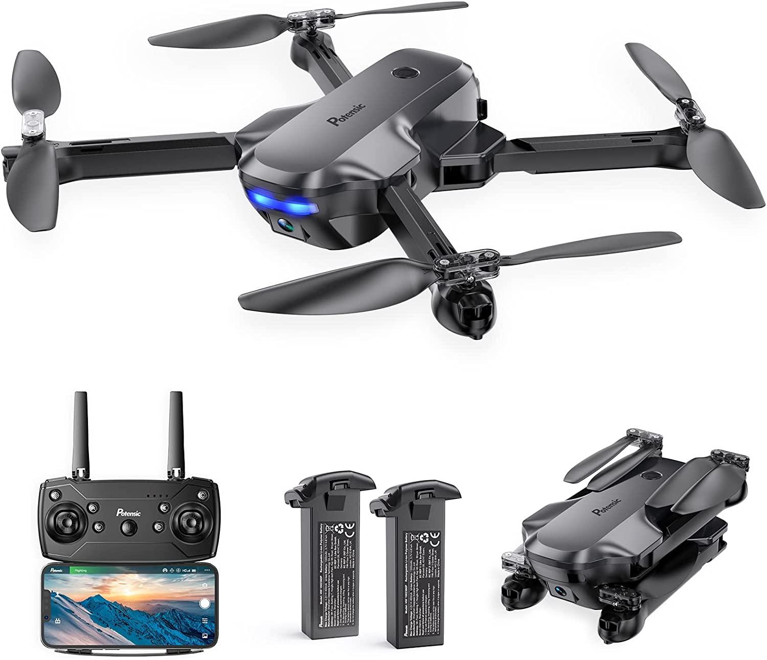 Drone pliable Potensic P4 - avec caméra pour adultes débutants, quadri –  RCDrone