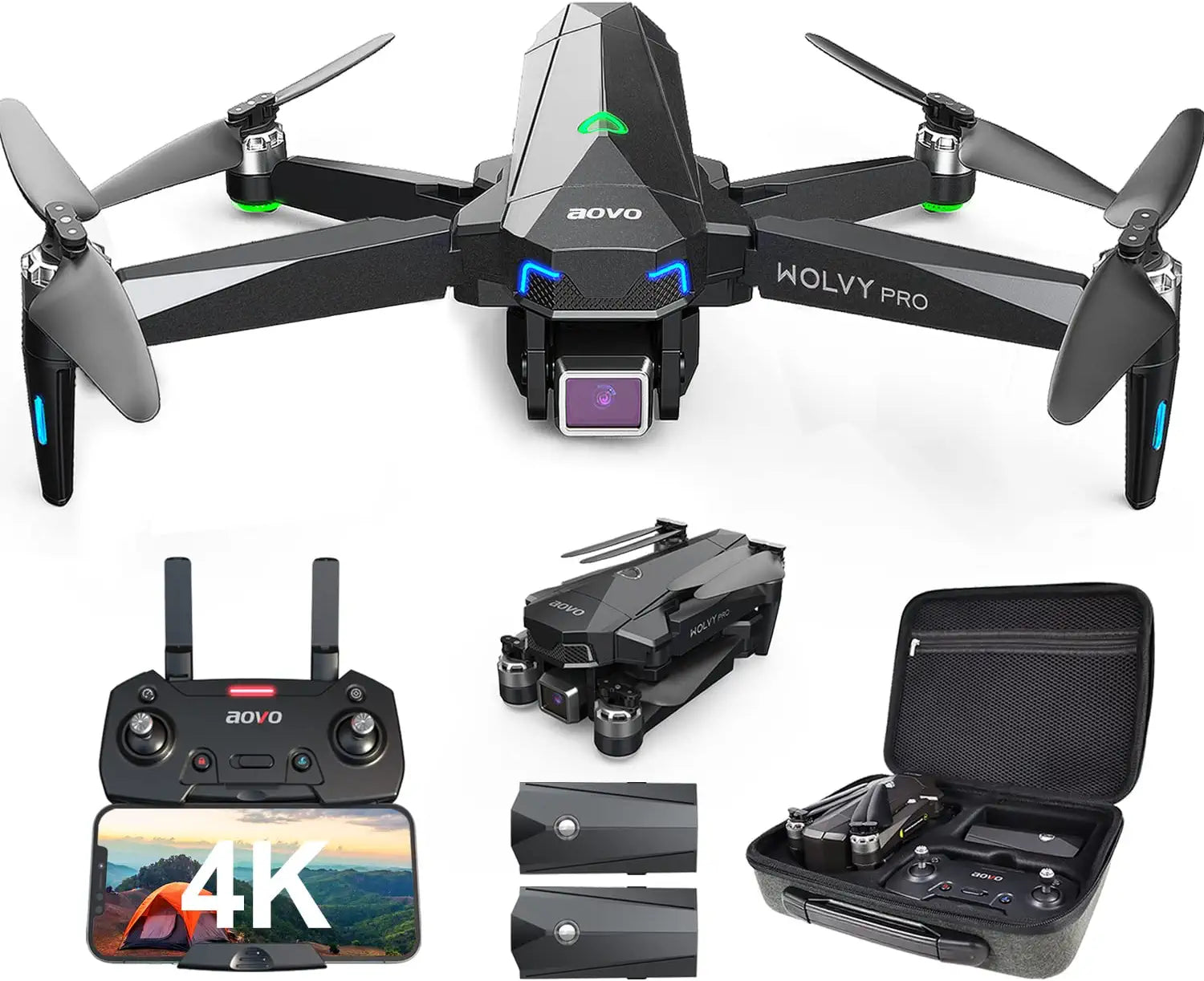Drone Foldable Gps Drone With Adult 6k Camera, Quadcopter With Brushless  Motor, Carrying Bag