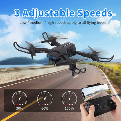 EYxunke Mini Drone - With Camera For Adults-Kids Beginners, Foldable Drone With Camera 4K FPV Drone kit, Optical Flow Positioning, Altitude Hold, 3D Flip, 30+ Mins (2 Batteries) - RCDrone