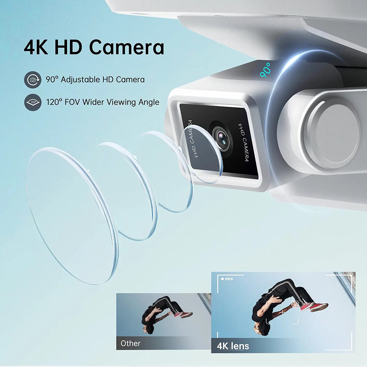 Dynalog DR-DG600C GPS Drone with 4K HD Camera for Adults - RC Quadcopter with Auto Return, Follow Me, Gesture Control, Point of Interest, Waypoints, Headless Mode, 2 Batteries, Compatible with VR Glasses Professional Camera Drone - RCDrone