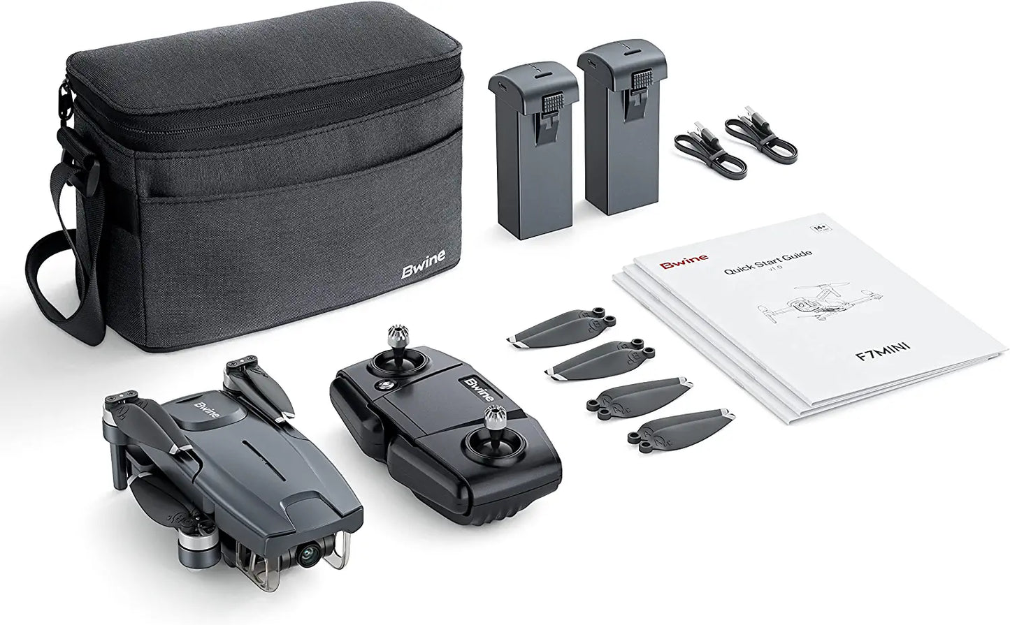 Bwine F7 MINI Drone - with 60Mins GPS 4K HD UHD Camera for Adults - 5GH FPV RC Quadcopter with Brushless Motor, Auto Return, Follow Me, Circle Fly, Waypoint Fly, Altitude Hold, Two Battery Long Flight, Customized Carrying Case Professional Camera Drone - RCDrone