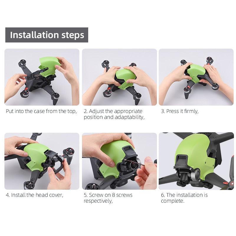 BRDRC Top Protective Shell for DJI FPV Combo Top Cover Body Case Replaceable Upper Cover for DJI FPV Drone Accessories - RCDrone