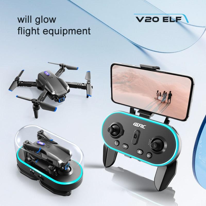 V20 Drone - New Mini Drone6K 4K HD Camera RC Helicopter Quadrocopter One-Key Return FPV Follow Me Foldable Quadcopter - RCDrone