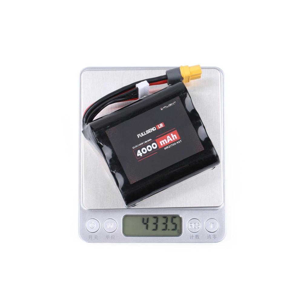 iFlight FULLSEND 6S 4000mAh Battery - 6S1P 22.2V Li-Ion LR INR21700-40T Battery with XT60H Connector FPV Drone Battery - RCDrone