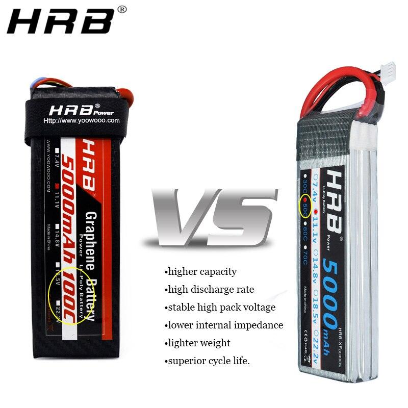 HRB Graphene 3S 11.1V 5000mah Lipo Battery -100C XT90 XT60 Deans EC5 T XT90-S For Racing Car Airplane Boat Truck RC Parts - RCDrone