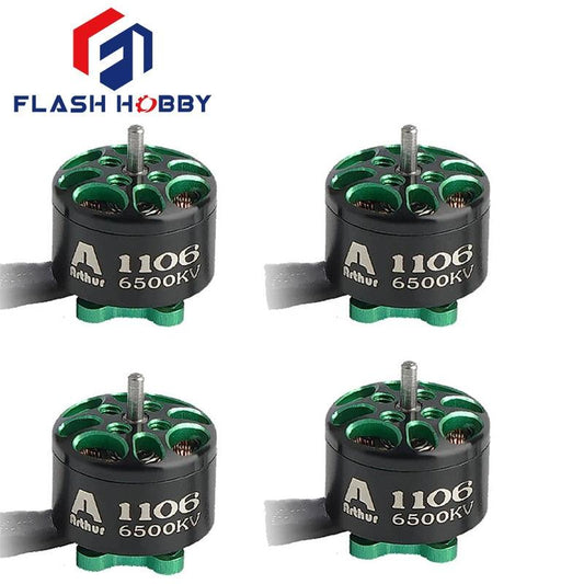 Flash Hobby 1/4pcs/lot Arthur series1106 6500KV Brushless Motor Mini RC Motor for FPV Racing Multicopter Part - RCDrone