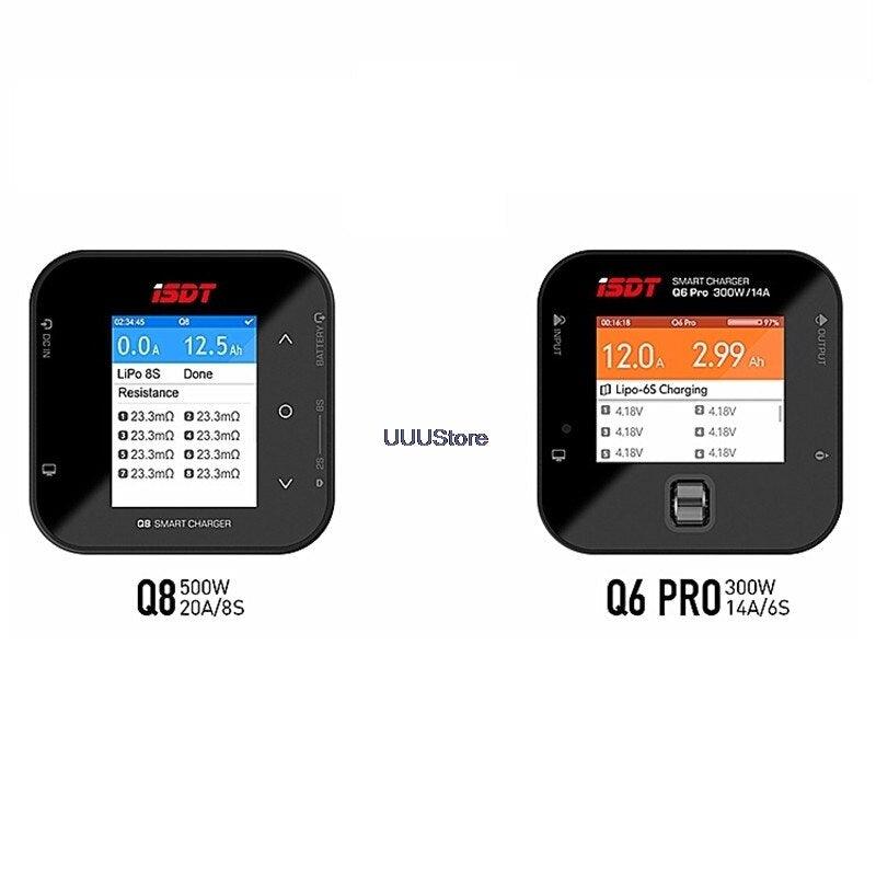 ISDT Q8 Charger - BattGo 500W 20A High Power Battery Balance Drone Charger Discharger for 1-8S Lipo Battery for RC FPV Drone - RCDrone