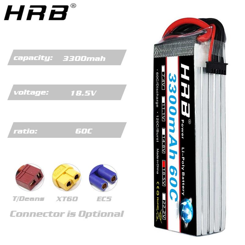 HRB 2S 7.4V 11.1V Lipo Battery - 3300mah T Deans 60C XT60 3S 3.7V RC Quadcopter FPV Airplane Car Parts 14.8V 18.5V 22.2V 4S 5S 6S - RCDrone