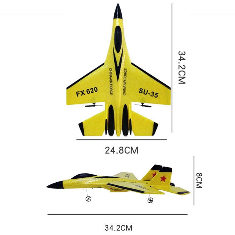 SU-35 Glider RC Plane - Wingspan RC Remote Radio Control Drones Airplanes RTF UAV Children Toy Kids Gift Boy Aviation Flight Model - RCDrone